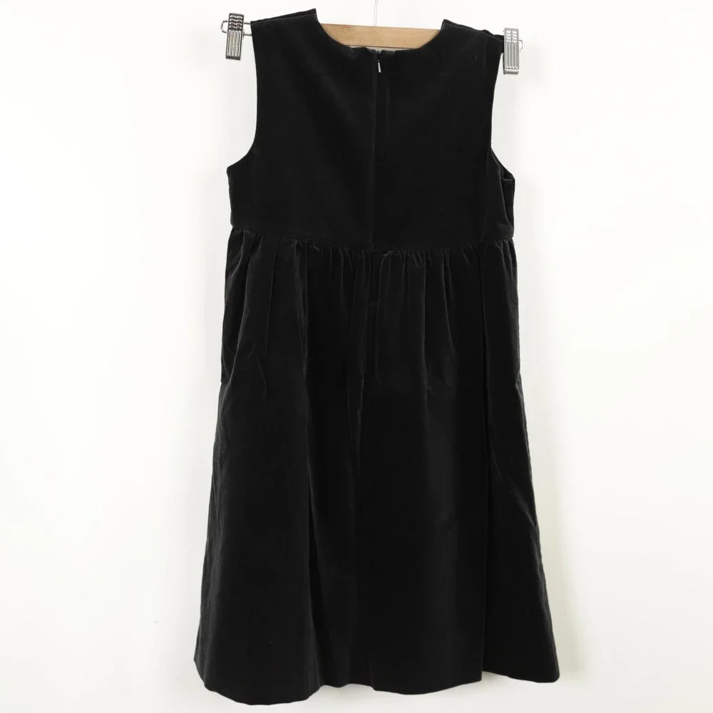 Hanna Andersson Kids Velvet Embroidered Dress size 120 = US 6 / 7